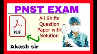 PNST EXAM PEPAR 2021 // botany and zology pepar solution by akash sir
