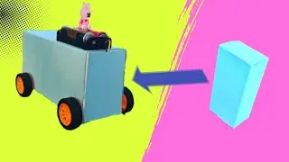 Mini Vehicle from Cardboard Box | Motor Powered Model  DIY |santhu crazy creation