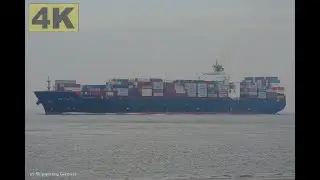 GSL CHRISTEN - Shipspotting Germany 🇩🇪 IMO 9229324 - Elbe near City M&uuml;ggendorf/Glameyer Stack  - 4K