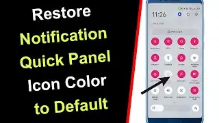 How to Restore Swipe Down Icon Color to Default in Android Phone?