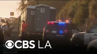 Carjacking suspect crashes truck carrying portable toilets on PCH in Malibu