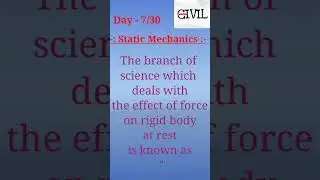 Static Mechanics | Aditya Gupta | Mechanics | Civil Rocks #mechanics