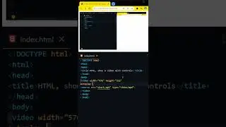HTML, show a video with autoplay property and controls added
