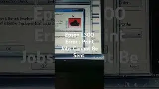 Epson L300 Error : Print Jobs Cannot Be Sent  #epson #epsonl300 #printer #error