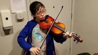 Huiling plays A, D, and G major scales