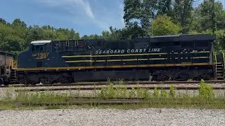 Maidens, Va, CSX C209 with CSXT1967 &ldquo;Seaboard Coast Line&rdquo; as a mid DPU. 