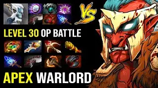 APEX LEVEL 30 TROLL WARLORD POWER Vs MAX SLOTTED MIRROR SHIELD LANCER - DOTA 2 CARRY BATTLE