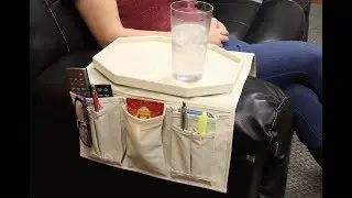 Wooden Couch Tray Table and Organizer