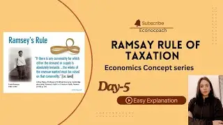 Optimal Taxation | Ramsey's Rule || 25 Days of Economic concept series|| DAY- 5| #ugcnet #gateexam