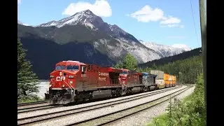 Canadian Pacific trains - Kicking Horse Pass - June 2013