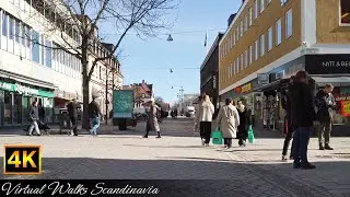 Afternoon city walk in Växjö, Sweden - 4K City Walk