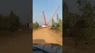 Wind turbine Nacelle erection W.I.P at karnataka site.