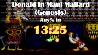 (WR) Donald in Maui Mallard Any% Speedrun in 13:25 (Gen, Practice) [Live Recording]