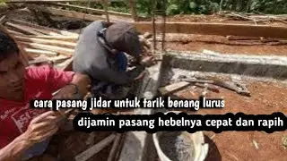pemasangan jidar sebelum pasang bata hebel dijamin rapih banget dinding nya