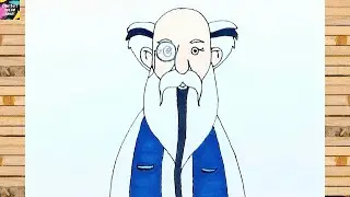 How to draw scientist from Gopal Bhar | Bangla cartoon character drawing | Gopal Bhar