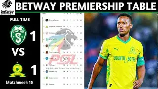 PSL Results | Betway Premiership Table Updated Today Matchweek 15 | PSL Log Standings Today 2025/26