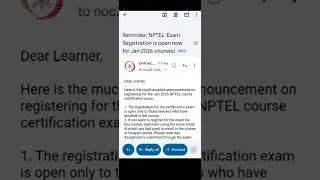 Регистрация на экзамен NPTEL открыта в январе 2026 года | Посмотрите видео перед регистрацией | П...