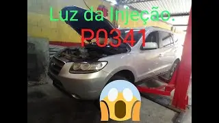 Hyundal SANTA FÉ 2.7 V6. Luz de injeção acessa. Código P0341