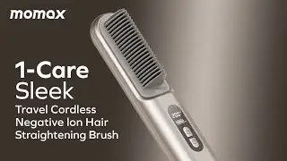 [Momax] 1-Care Sleek Travel Cordless Negative Ion Hair Straightening Brush
