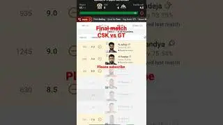 CSK vs GT dream 11 pridiction | Final match #update #dream11 #my11circle #finalteam #playing11