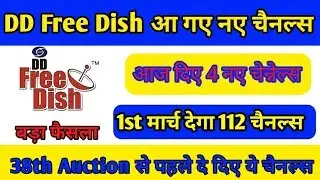 DD FREE DISH  38th e-AUCTION से पहले Add करे New चैनल्स | #DDFREEDISHUPDATE | DThtips
