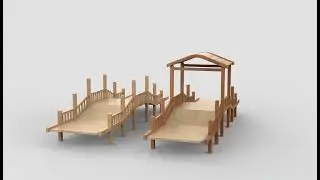 wood bridges 360 animation