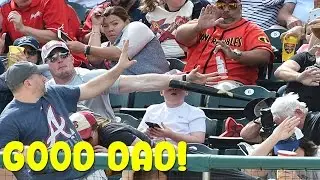 Father Saves Sons Life From Flying Baseball Bat