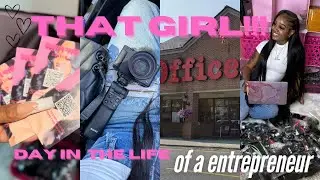 &ldquo;THAT GIRL&rdquo; Life As An Entrepreneur🛍️|Office Max+ Shipping Order To Chicago + Pink Label Maker.. Etc