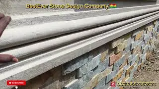 Building Technique in Ghana 🇬🇭 || How we are cladding under a building at 📍Kotoku with marble stones