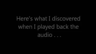 EVP Recording of Ghost on Oak Island - Very Clear