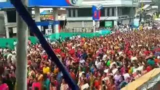 Massive protests by Sri Ayyappa devotees to #SaveSabarimala