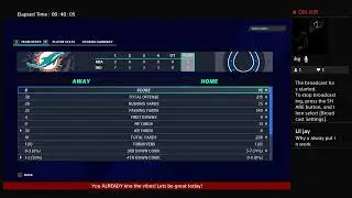 Mr_Mayo317's Live MADDEN21 FULL 32USER Franchise PLAYOFF WILDCARD Colts vs Dolphins