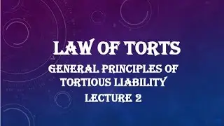 General principles of Tortious Liability|   Damnum sine injuria & Injuria sine damno #law #upsc
