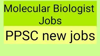 Molecular Biologist job ppsc jobs updates daily government jobs ppsc fpsc pessi hospital jobs