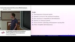 Fran&ccedil;ois Gay-Balmaz : A Langrgian Variational Formulation of Nonequilibrium thermodynamics