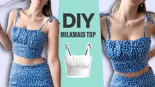 Cómo hacer un Top Milkmaid con tirantes | Patrón de Costura en PDF