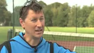 USING SLOWER BALLS WITH BEGINNER ADULT TENNIS PLAYERS