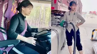 Life is Tough. Female Truck Driver Tian Na Proves Both Can Work Hard Together
