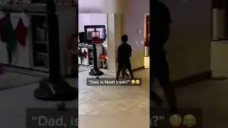 Little dude letting his brother hear it 😳😂| #shorts