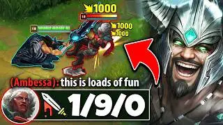 I MADE THIS TRY HARD AMBESSA LOOK BRONZE! RANK 1 TRYNDAMERE HUGE TOP GAP