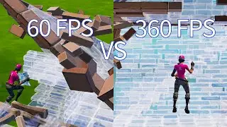 60 FPS VS 360 FPS ON FORTNITE!!!!!