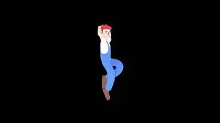 3D Cartoon Painter Turntable | Stressed Artist Leaning Back with Arms Behind Head