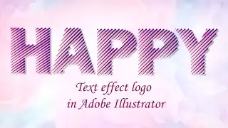 How to create a needle Text Effect in illustrator || Adobe Illustrator Tutorials