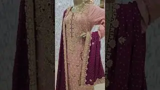 Pure Self-Jamawar HandWork Suit with contrasting dupatta for #Barat #weddingdress