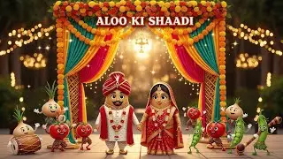 आज मेरे आलू की शादी है 🥔🎉 | Aloo Wedding Song | Funny Kids Song | 3D Kids Animation