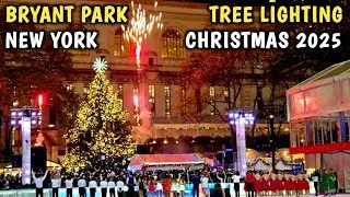 🎄 BRYANT PARK TREE LIGHTING 2025 New York City Christmas 
