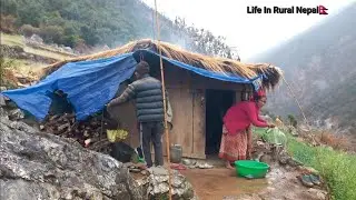 This Is Himalyan Nepali Mountain Village Life Heavy Rainy Day |Naturelly Village Dacumentary Video |