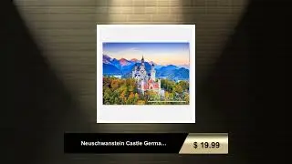 Neuschwanstein Castle Germany Travel Poster Wall Art | Neuschwanstein Castle Home Decor Bavarian ...