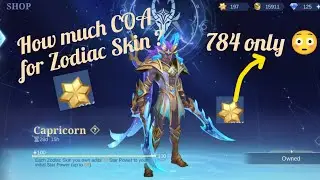 How much CoA needed for Martis Zodiac Skin | MLBB 
