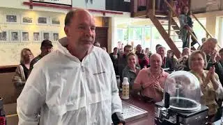 de mannen en dame met Ed de Goey en Emile Schelvis